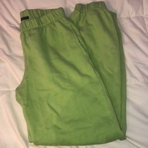 brandy melville lime green sweatpants